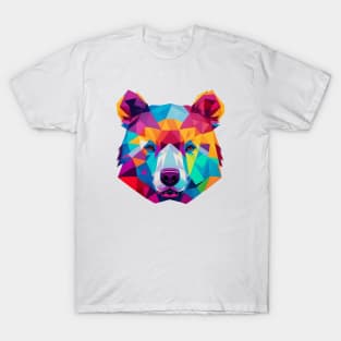 Colorful Bear Head T-Shirt